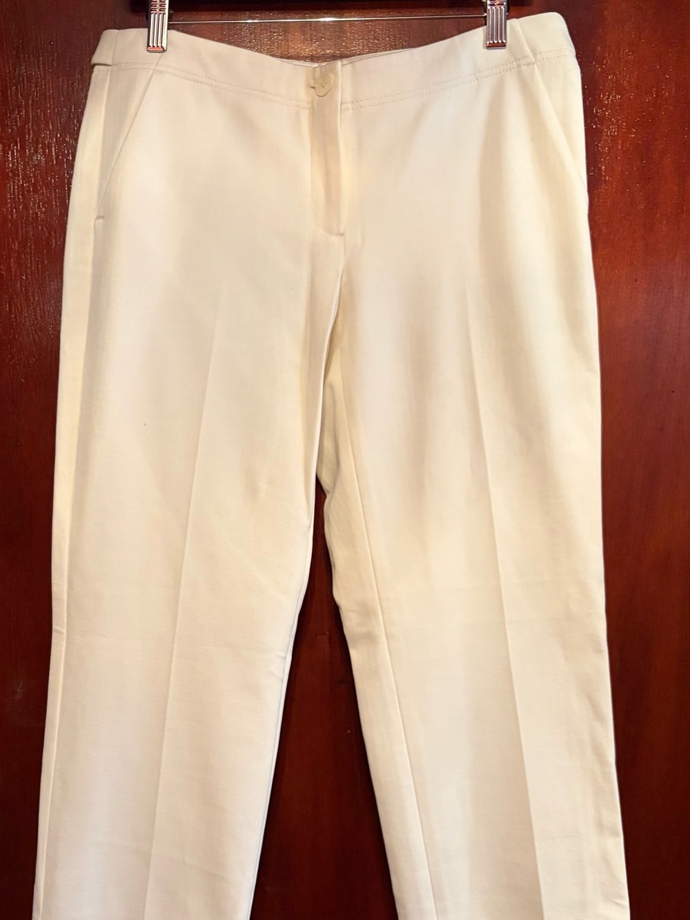 Worth Cream Straight-Leg Dress Trousers